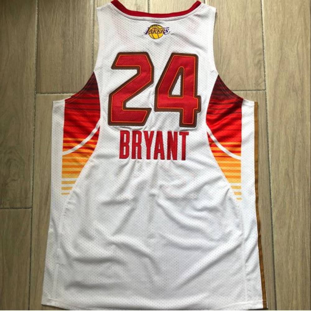 Men's All-Star West 2009 Kobe Bryant #24 White Hardwood Classics Jersey-Pro Kit Vault | Brand New 26/27 Sports Jerseys